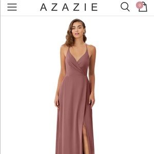 Azazie bridesmaid dress in desert rose - size 6